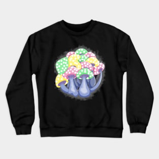 Pastel Mushroom Bunch Crewneck Sweatshirt